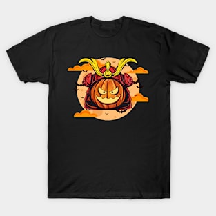 Samurai Pumpkin Funny Halloween T-Shirt